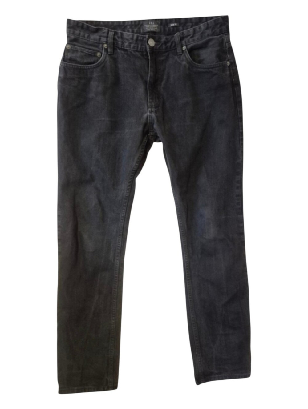 Slim Straight Men's Jeans in Washed Black